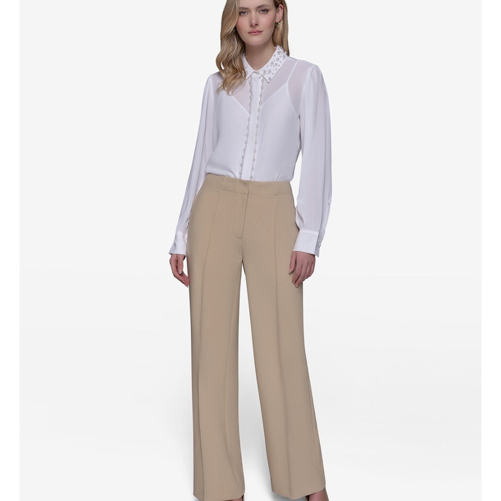 Karl Lagerfeld Elegant Tan Women's Pants